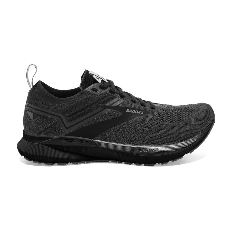 Brooks Ricochet 3 - Womens Lightweight Road Running Shoes - Ebony/Blackened Pearl/Black/Grey (61482J